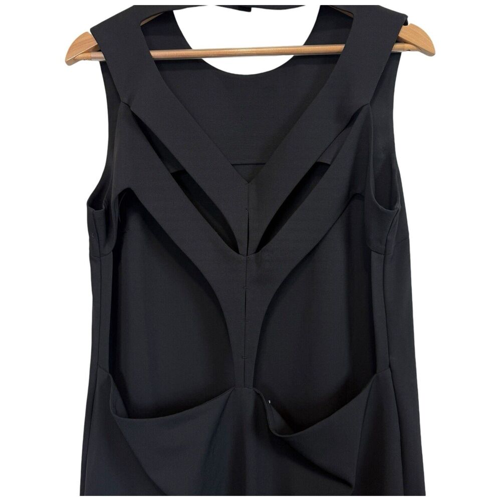 Maison Margiela Wool Blend Mid Length Shift Dress In Black Size 48 - US 12 - Picture 14 of 16